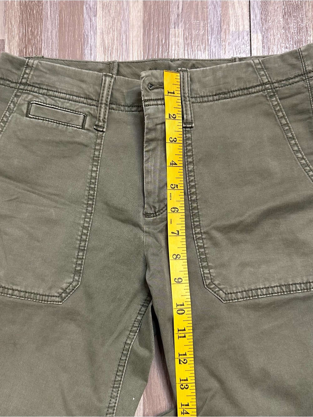 Banana Republic Olive Utility Boyfriend Straight Leg Pants Women's Size 0 - Picture 4 of 10